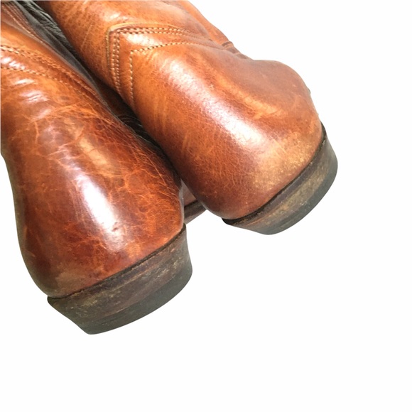 SANCHO Vintage Brown Leather Western Cowboy Boots - Picture 6 of 12